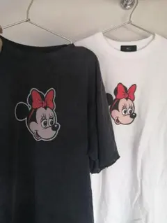 最終値下げ★黒白2枚セットDisney OVER DYE SS TEE WCJのサムネイル