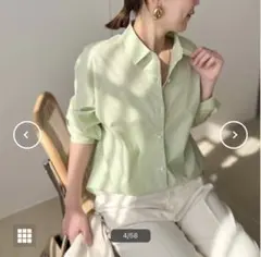 ノーリーズ 愛され ベーシックシャツ ミントグリーン 24SS サイズ36のサムネイル