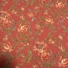 カットクロスNo.65 つた花・ローズ　　　　生地・布・ハギレ