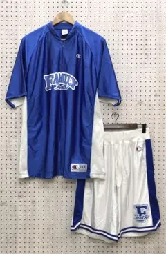 Champion ボディー ハーフジップ メッシュ切替 セットアップ