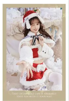 タグ付き 雪うさぎ 赤サンタクリスマスコスプレ Malymoon/マリームーン