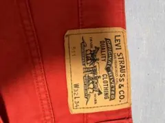 Levi's 511 スリムフィット デニムパンツ レッド W32 L34のサムネイル