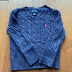 Polo Ralph Lauren ケーブルニットセーター 3T ネイビー