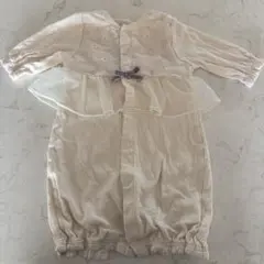 petit main フリル付きロンパース アイボリー　2way