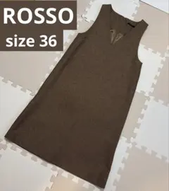 アーバンリサーチロッソ　ツイード　Ｖネック　ジャンパーワンピース