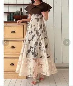 dazzlin オパールフラワーコルセットワンピース