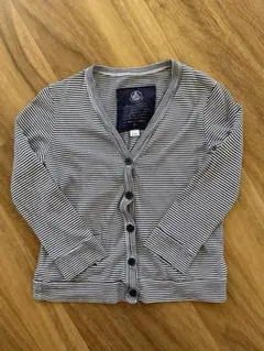 PETIT BATEAU プチバトー カーディガン ボーダー 3ans