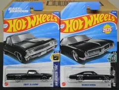 ホットウィール　シボレー　エルカミーノ　66　ビュイック　リヴィエラ　２台セット