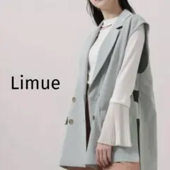 T214未使用　リミュ　プリーツスリーブリブカット　ホワイト　長袖　ロンT F