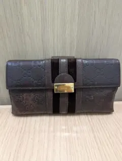 GUCCI グッチ グッチシマ 三つ折長財布 シェリーライン