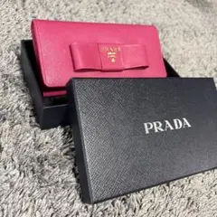 PRADA サフィアーノ リボン 長財布 ピンクのサムネイル