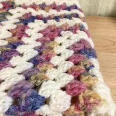 【値下げしました】ブランケット 膝掛け マルチカバー ハンドメイド