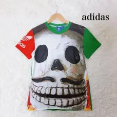 adidas カラフル スカル デイデッドメキシコ 死者の日 Tシャツ 半袖