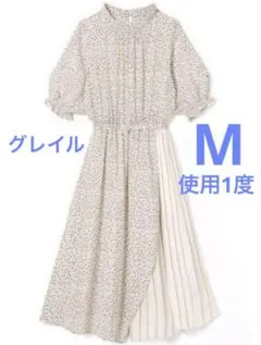 GRL ワンピース　与田祐希(乃木坂46)プリーツレイヤードドットワンピース