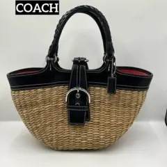 COACH soho archive straw tote bag y2k