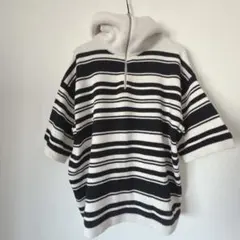ZARA 半袖ニットボーダーニットMザラ