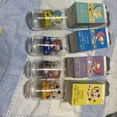 【ディズニーキャラクター グラス 】未使用、4個セット