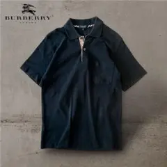 BURBERRY LONDONバーバリーノバチェック 鹿の子ポロシャツブラック黒のサムネイル