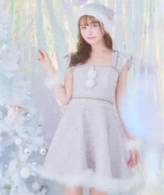 sugar nine フロントジップツイードフレア サンタコスプレ