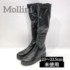 Mollini ブラックロングブーツ 厚底のサムネイル