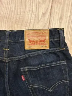 LEVI'S 513 ダークブルーストレートデニム 28 32