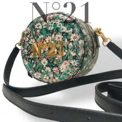 【美品】ヌメロヴェントゥーノ ショルダー バッグ お花柄 ジップバッグ　ロゴ金具のサムネイル
