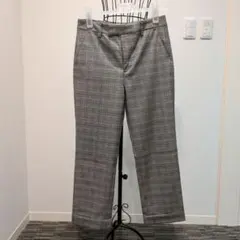 ZARA グレー チェック柄 パンツ