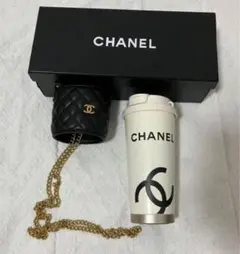 【希少】シャネル ノベルティ マグカップ チェーン付き 非売品x，