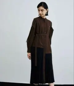 【美品】UNITED TOKYO ステアーズコンビワンピース　ブラウン