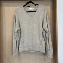 niko and ... ベージュ Vネック 長袖ニット