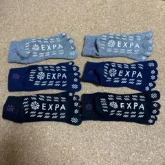 EXPA 五本指ソックス 3足セット 滑り止め付きのサムネイル
