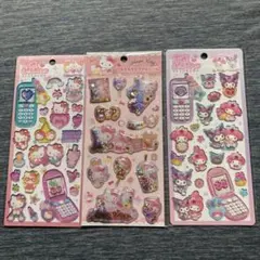 サンリオ キラキラカプセルシール 3枚セット（50）のサムネイル