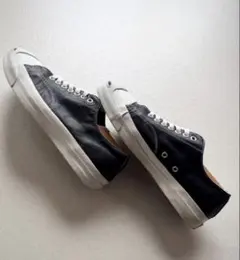 90s USA製 コンバース ジャックパーセル ブラックレザー ビンテージ8.5