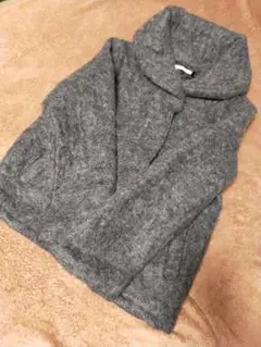 レトロガール　M　アウター　 コート　ウール　レディース　ダークグレー　冬