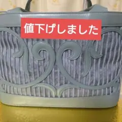 【IBIZAライトブルー ストライプ ハンドバッグ】9/30終了