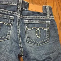 マウジー パウダーデニム ホワイトステッチ 中古