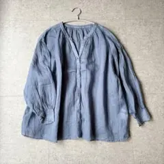 【美品】 コラージュガリャルダガランテ ラミー2WAYシアーブラウス　ブルー