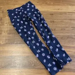 花柄ネイビー　130サイズ　レギンス
