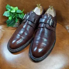 SANTONI サントーニ モンク ストラップ クロコレザー ドレスシューズ 6