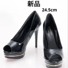 【DAZZY】 ブラック オープントゥ パンプス 新品