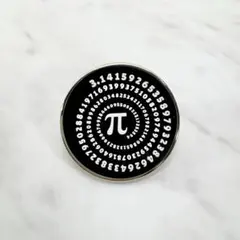 【ピンバッジ】円周率 π ＊ パイ 数字 数学定数 ②