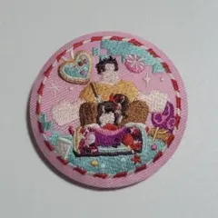 ディズニーキャラクターズ 刺繍缶バッジ　シュガーラッシュ