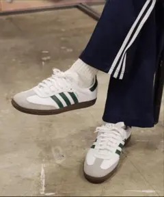 美品 adidas Samba OG ホワイト/グリーン