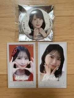 ＝LOVE 佐々木舞香 缶バッジ・ミニフォトカード