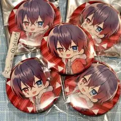 AMPTAK×COLORS あっとくん　あとわん2 缶バッジ　バッチ　赤　セット