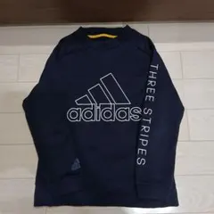 adidas ネイビー トレーナー THREE STRIPES
