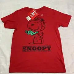 ユニクロUNIQLO★SNOOPY スヌーピー Tシャツ レッド 赤150