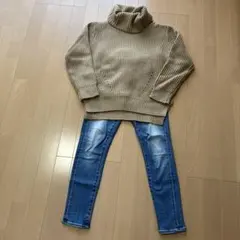 デニム　AZUL BY MOUSSY S ニット INGNI セット