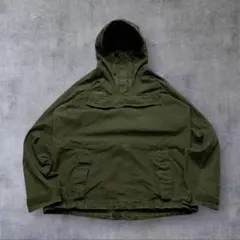 vintage アノラックパーカー 軍モノ オリーブ ギミック満載 スモック