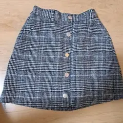 Pink Latte チェック柄 Aラインスカート150